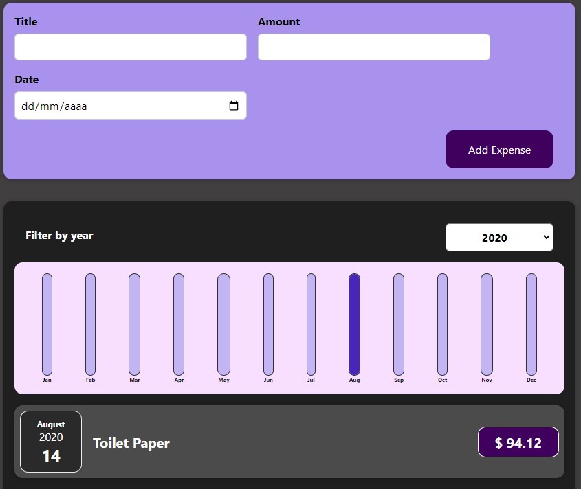 Daily Expenses Calendar
